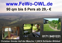 Ferienwohnung OWL nahe am Schiedersee